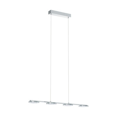 Stylish Chrome Pendant Ceiling Light with LED Bulbs