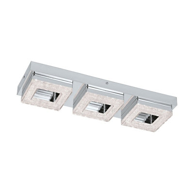 Stylish Chrome Wall Flush Ceiling Light with LED Bulbs