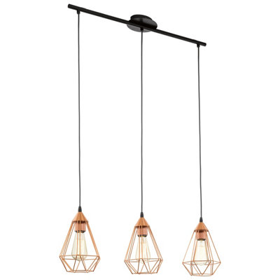 Stylish Copper Wire Cage Pendant Light for Kitchen Island