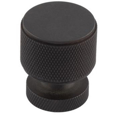 Stylish Dark Bronze Knurled Cupboard Knob for Home Renovation - Kitchen Cabinet Knob