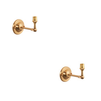 Stylish Dimmable Wall Light Sconces - 2 Pack in Brushed Aged Brass