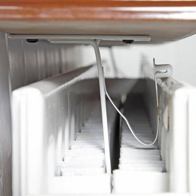 Stylish Easy Fit Radiator Shelf in White - 45 Inches for Home Decor