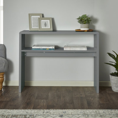 Grey compact deals desk