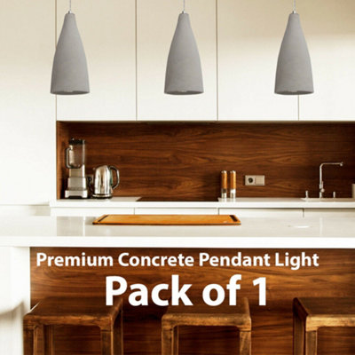 Stylish Grey Concrete Pendant Light for Modern Kitchens and Dining Areas