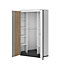 Stylish Imola Corner Wardrobe with Hinged Door in White Matt - Spacious and Modern (H)1980mm (W)950mm (D)950mm