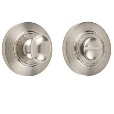 Stylish Inner Turn & Release Lock in Satin Nickel Finish - Door Handle