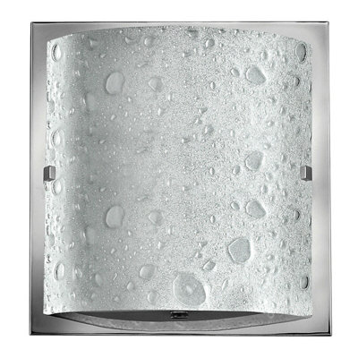 Stylish IP44 Bubble Art Glass Wall Light with Polished Chrome Finish and LED G9 Bulb