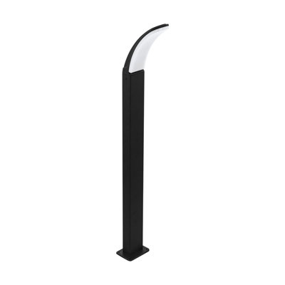 Qazqa - Outdoor Pole I Bollard I Post Modern Pole Grey 40cm IP55 Incl