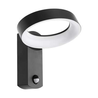 Stylish IP44 Outdoor Wall Light with PIR Sensor - 11W LED Anthracite ...