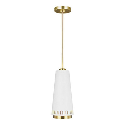Stylish Matte White LED Ceiling Pendant Light Fitting with E27 Bulb