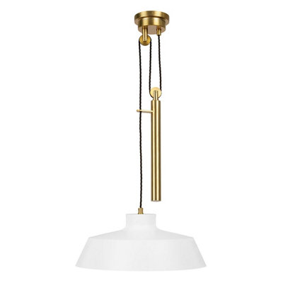 Stylish Matte White LED Pendant Light with E27 Socket
