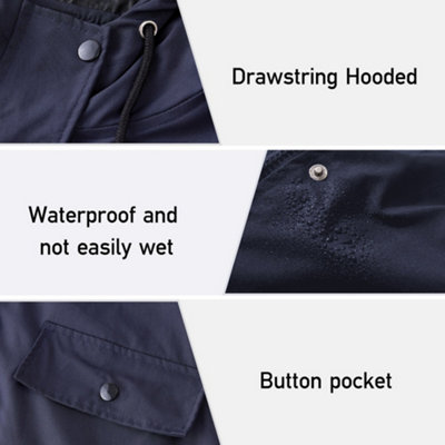 Stylish Mid-length Hardshell Waterproof Windproof Jacket with ...