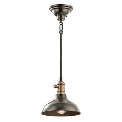 Stylish Natural Brass 1 Bulb Ceiling Pendant Light Fixture - E27 LED Compatible