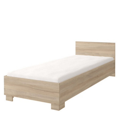 Stylish Oak Sonoma Single Bed H700mm W935mm L2060mm - Perfect for Modern Youth Bedrooms