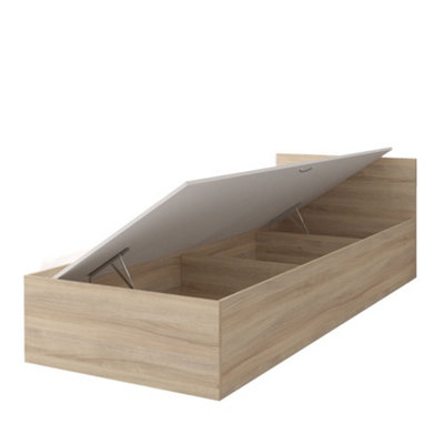 Stylish Oak Sonoma Single Bed with Storage H700mm W935mm L2060mm - Perfect for Modern Youth Bedrooms