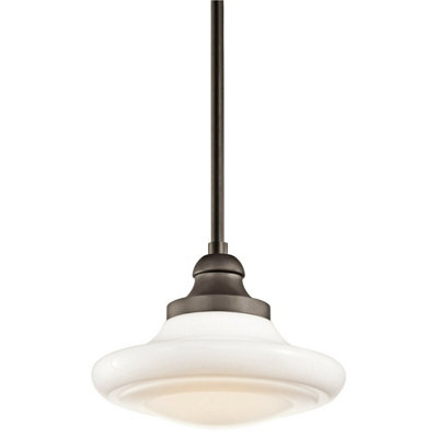 Stylish Olde Bronze 1 Bulb Ceiling Pendant Light Fixture with LED E27 Socket