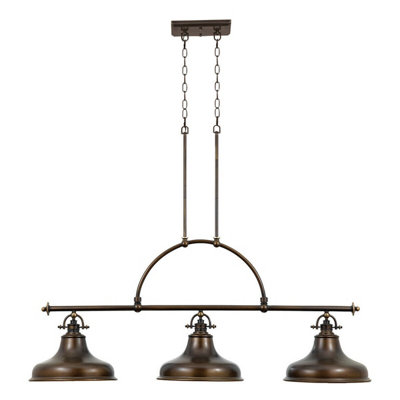 Stylish Palladian Bronze 1 Bulb Ceiling Pendant Light with E27 Socket