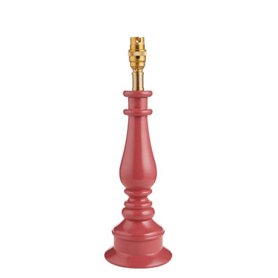 Stylish Pink Clay Table Lamp Base with Brass Finish - B22 LED Compatible