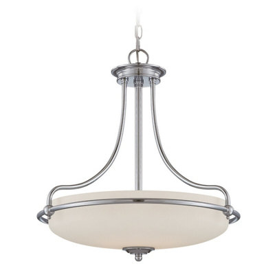 Stylish Polished Chrome 1 Bulb Ceiling Pendant Light with E27 Socket