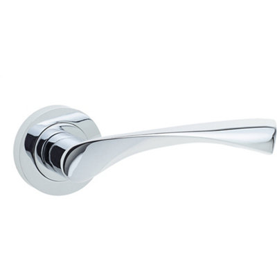Stylish Polished Chrome Door Handle with Unique Design - Interior Handle