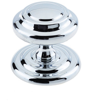 Stylish Polished Chrome Door Knob 102mm for Elegant Interiors - External Front Door Knob