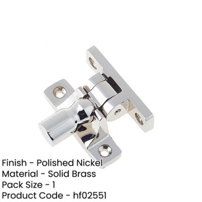 Stylish Polished Nickel Fasteners with Unique Pattern 1 - Window Fastener