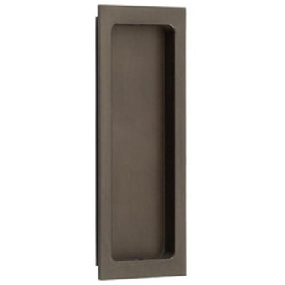 Stylish Rectangular Flush Pull in Dark Bronze for Doors - Door Handle