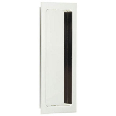 Stylish Rectangular Flush Pull in Polished Nickel for Doors - Door Handle