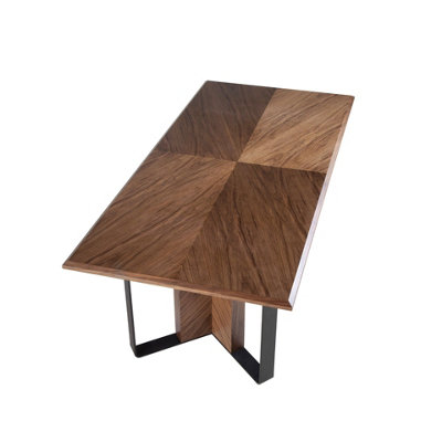 Stylish Rectangular Walnut Dining Table for Modern Homes