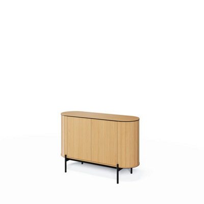 Stylish Rotto 2 Sideboard Cabinet, Oak Vincenza & Eucalyptus Finish, Modern Storage H820mm W1240mm D450mm