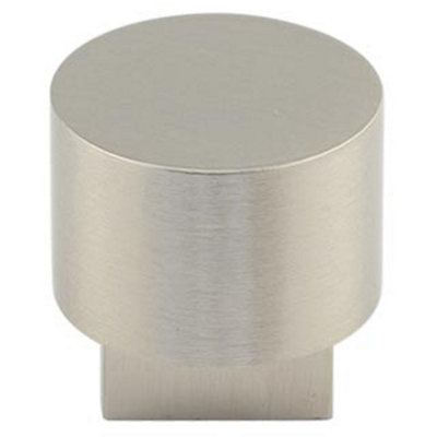 Stylish Round Cupboard Knob in Satin Nickel Finish - Kitchen Cabinet Knob