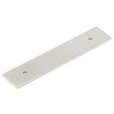 Stylish Satin Nickel Backplates for Cabinet Handle - 140x30mm - Kitchen Drawer Pull Handle