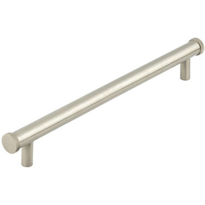 Stylish Satin Nickel Cabinet Handle 224mm Ctrs for Modern Homes - Kitchen Drawer Pull Handle