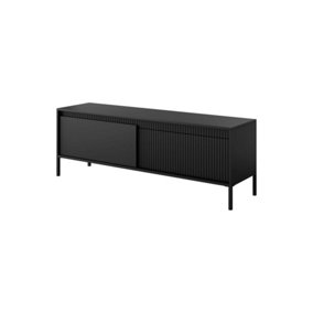Stylish SENNE TV Cabinet (H)530mm (W)1540mm (D)400mm - Modern Living Room Furniture in Black Matt