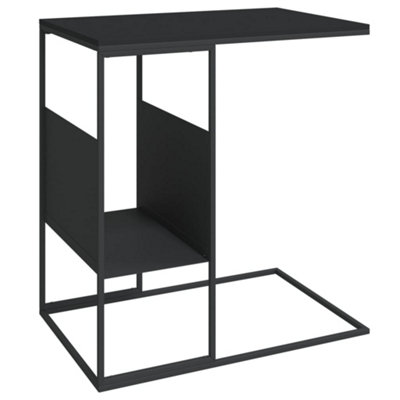 Stylish Side Table Black 55x36x59.5 cm Engineered Wood
