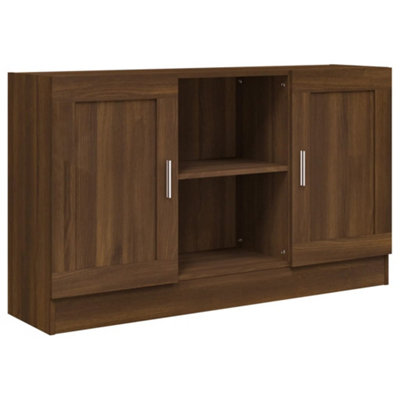 Stylish Sideboard Brown Oak 120x30.5x70 cm Engineered Wood