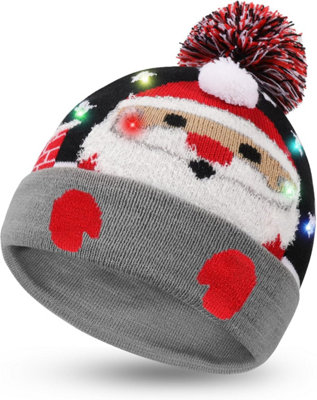 TAGVO Light Up Christmas Hat, LED Beanies Gebreide Skullies, Kleurrijke