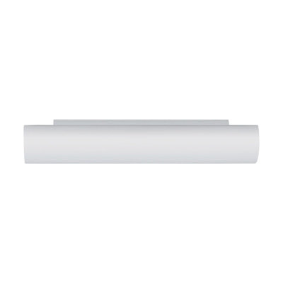 Stylish Wall Mirror Light with White Opal Matt Glass and Steel Finish, E14 Bulb Required