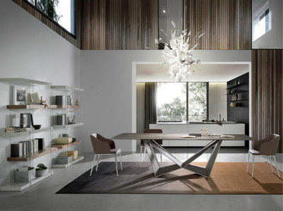 Stylish Walnut Wood and Glass Shelf for Modern Homes