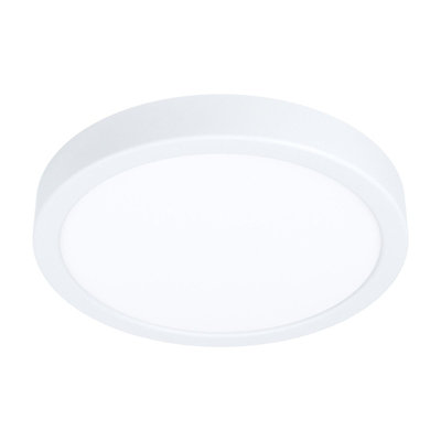 Stylish White 210mm Round LED Wall and Ceiling Light - 16.5W 4000K