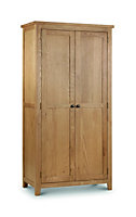 Stylish White Oak Wardrobe - 2 Doors
