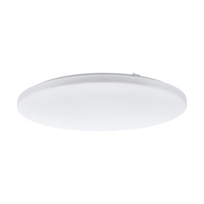 Stylish White Wall Flush Ceiling Light with LED Bulb - 49.5W Warm White Lighting