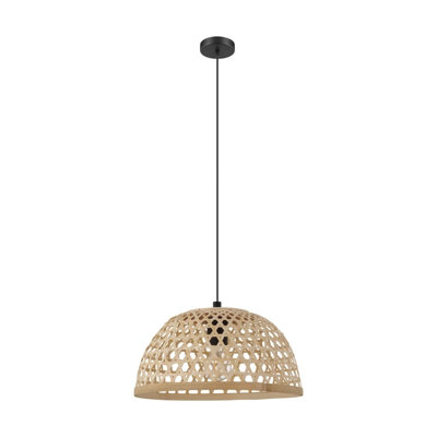Stylish Wicker Bowl Hanging Ceiling Pendant Light for Hallway
