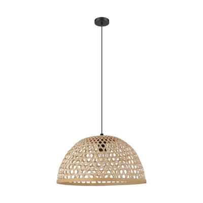 Stylish Wicker Shade Hanging Pendant Light for Hallway - 1 x 40W E27 Bulb