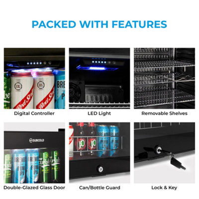 Subcold Ace 50 LED Touch Control Drinks Fridge - Black