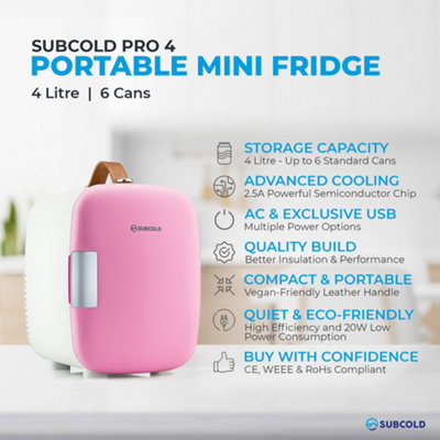 Subcold Pro 4L Mini Fridge Pink