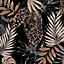 Sublime Jungle Walk Black/Copper Wallpaper