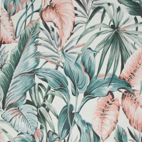 Sublime Leaves Exotique Wallpaper Grey / Pink Graham and Brown 107009