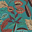 Sublime Paradise Arts Blue Leaves Wallpaper