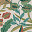Sublime Paradise Arts Neutral Beige Leaves Wallpaper